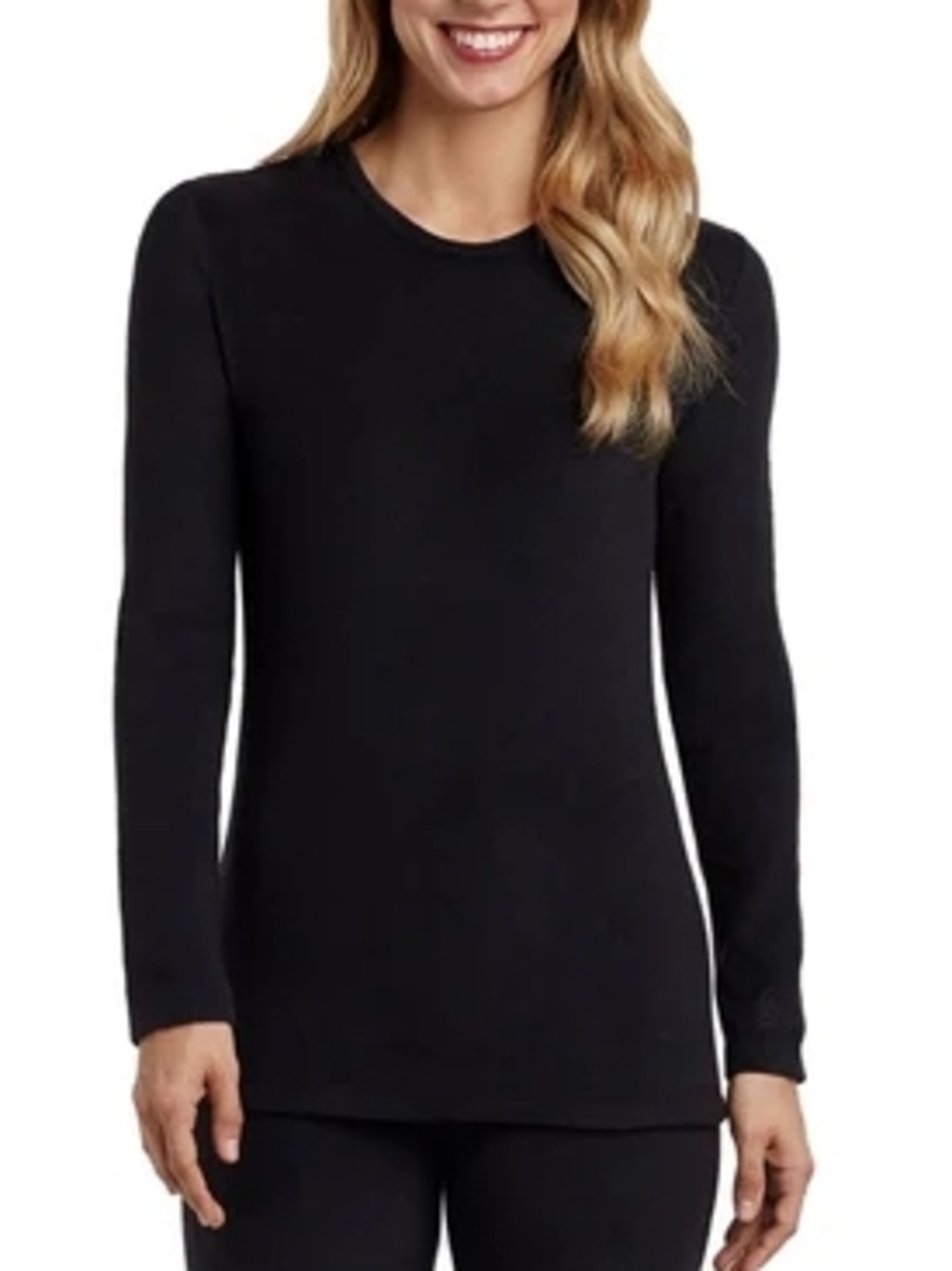 Cuddl Duds Base Warm Layer Crew Neck Stretch Long Sleeve Fleece Tee Size XS NWT
